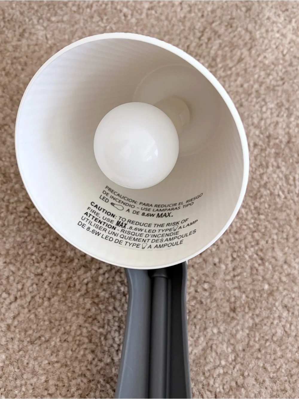 IKEA SVALLET Work lamp, dark gray/white